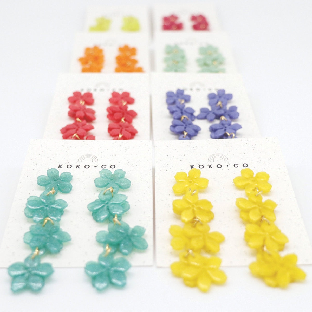 Wisteria Earrings - Orange