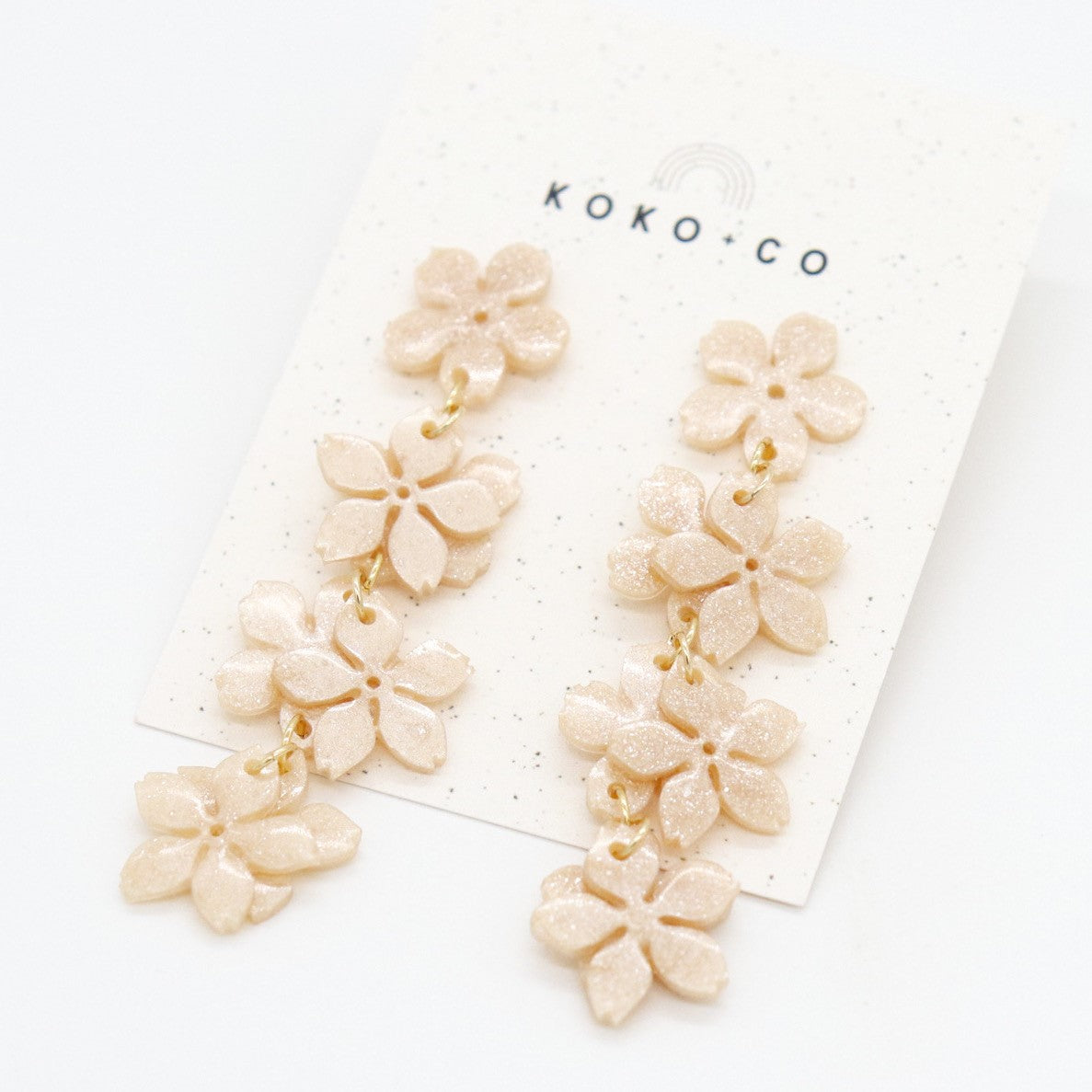 Wisteria Earrings in Cream Pearl