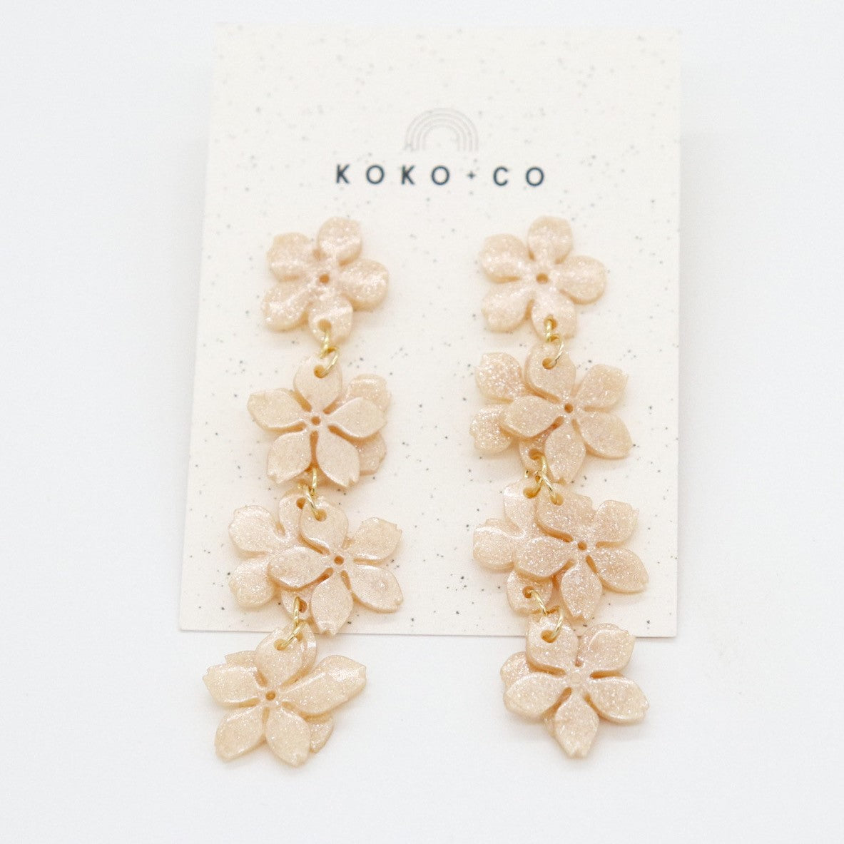 Wisteria Earrings in Cream Pearl