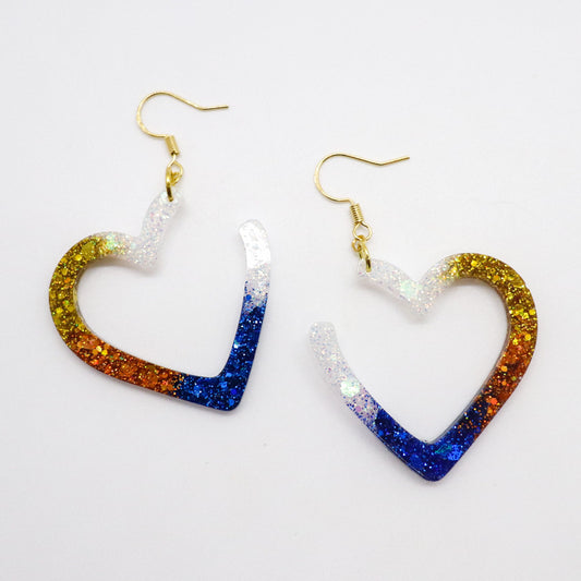 H-Town Heart Glitter Earrings